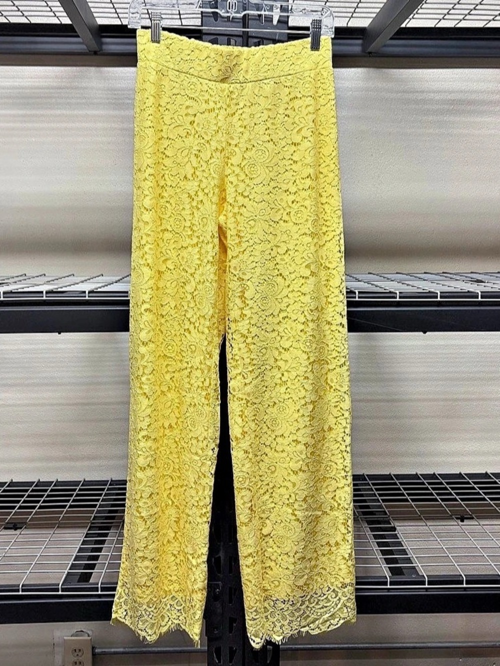 Isaac Mizrahi Women's Lace Pants XX-Small Tall Yellow NWOT Cottagecore Boho